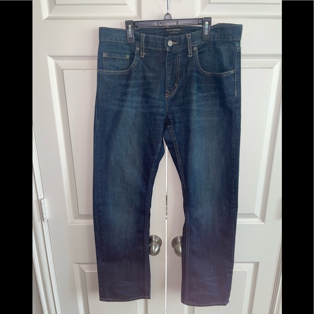 Banana Republic Dark Denim Slim Jeans 32 X 30.  100% Cotton.